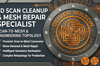 optimize and repair 3d scans and complex meshes for production
