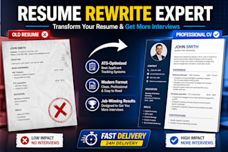 do professional resume rewrite ats optimized CV editing