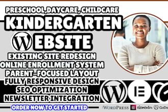 kindergarten website, preschool website, daycare website, school website design