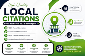 create 1000 high quality local citations for your  SEO