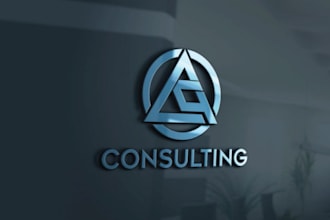 design a professional financial logo for business, finance, and consulting brand