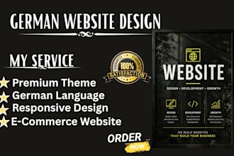 design german shopify store website, webshop, german wordpress website