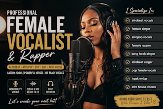 be your female singer songwriter for love, heartbreak song