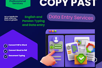 do copy paste task and data entry professionally