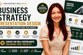 business strategy presentation design, corporate PPT, executive slides