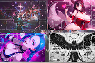 design tcg playmat, mtg playmat, pokemon, one piece card game, anime yugioh art