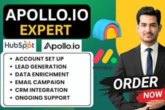 setup CRM automation clay hubspot apollo io zoho zapier make API