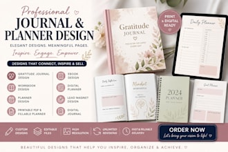 do journal design, kdp journal, planner workbook design fillable PDF lead magnet