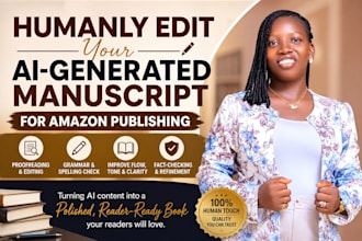 edit and proofread humanize ai manuscript non fiction book fact check plagiarism