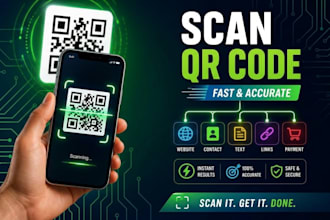 scan qr code, barcode and create custom qr code design