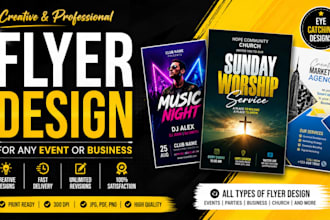 create professional creative eye catching flyer design