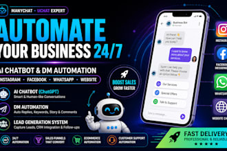 build ai lead generation chatbot funnel for instagram and facebook on manychat