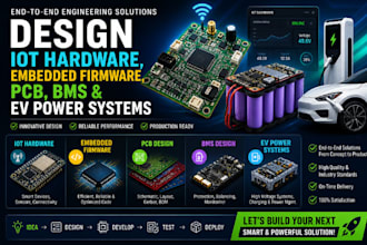 design iot hardware, embedded firmware, pcb, bms and ev power systems