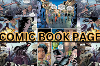 draw comic art for books, panels, and characters
