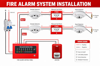 design fire alarm system with riser diagram, smoke detector nfpa compliance