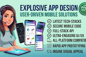 design a modern mobile app UI UX in figma for your business