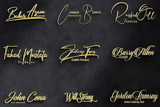 do handwritten signature logo design for photography, beauty or fashion brand