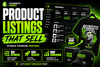 upload products on printify printful, shopify etsy amazon and products for sales