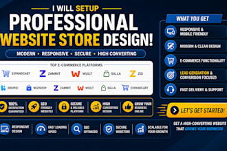 setup expandcart zammit wuilt salla zid dropizi wizishop website store design