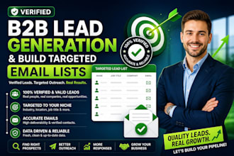do verified b2b lead generation and build targeted email lists