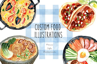 paint hand painted watercolor food illustrations