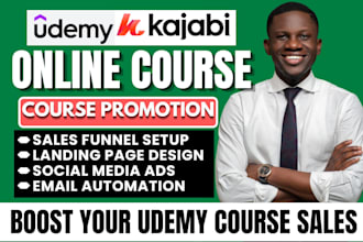 kajabi online course promotion, thinkific squarespace course funnel kajabi SEO