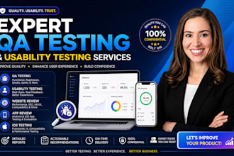 do QA testing, usability testing and website review, app review, ios testing
