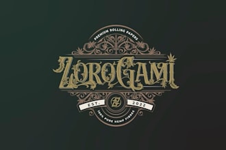 design weed rolling paper and tips logo