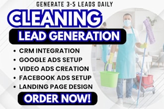 exclusive cleaning lead, cleaning facebook ads, cleaning google ads, video ads