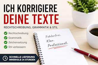 proofread and correct your german text professionally