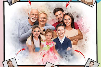create aesthetic photo collage for birthday, wedding, or social media