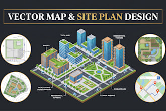 do vector map design site plan landscape google maps isometric real estate map