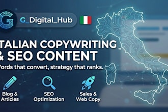 write professional and persuasive italian content for your brand