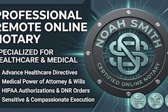 provide secure remote online notary for medical and healthcare documents