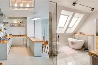 design modern kitchen or bathroom with high quality renders