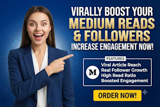do virally medium article promotion, medium follower to increase engagement