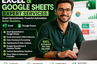 convert, automate or fix excel spreadsheet, google sheet, apple number templates