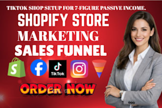 set up tiktok shop, shopify marketing tik tok dropshipping ads for store sales