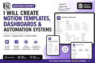 design notion workspace template expert notion automation notion dashboard crm