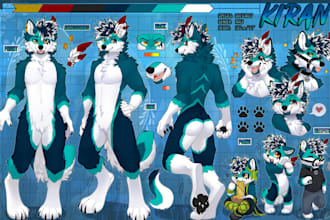 draw furry reference sheet fursona oc character nsfw furry ref sheet anime sfw