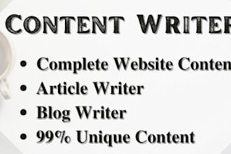 write high quality SEO friendly content and blog posts