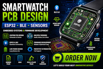 do smart watch pcb with ble, sensor and sensor esp32 for wearable device iot nfc