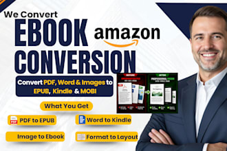 do ebook conversion and epub, mobi from indesign, PDF and word