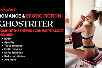 write erotica customized, ghostwrite erotica, erotic writing nsfw story writer