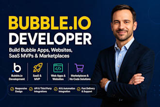 build bubble io app, bubble website, bubble saas mvp as bubble developer