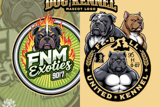 create a unique dog logo for breeders, bullies, and frenchies