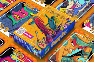 do card game illustration, tarot card, game template, tcg, playing cards design