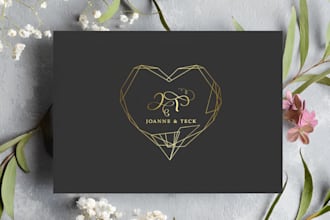 design elegant wedding logo, initials or monogram