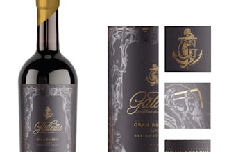 design a premium wine label for your brand