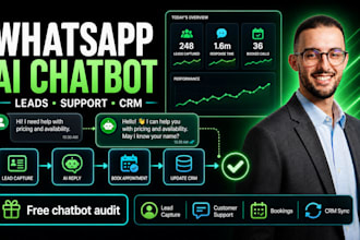 build a whatsapp ai chatbot or ai agent for business leads using whatsapp API